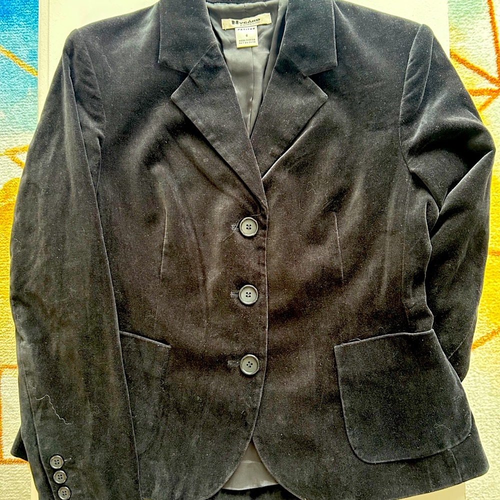 Nygard Black Velvet Tailored Women's Blazer